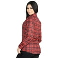 thumbnail image 3 of Women's Red Plaid Print Long Sleeve Western Shirt 'El Se&ntilde;or De Los Cielos' 44722, 3 of 3