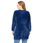 Woman Within Plus Size Crewneck Chenille Sweater