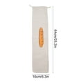 thumbnail image 3 of Fwttom Reusable Cottons Linen Bread Bag Drawstring Bread Bag Baguettes Packaging Cottons Linen Pouch, 3 of 6