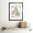 thumbnail image 2 of 1878 British Isles England Ireland Scotland Migeon Pastel Colour Vintage Map Artwork Framed Wall Art Print 12X16 Inch, 2 of 3