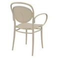 thumbnail image 6 of Compamia Marcel XL Resin Outdoor Arm Chair Taupe, 6 of 6