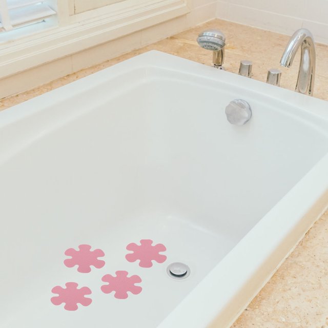 NUOLUX 20Ud Stickers Rosa Antideslizantes Para Bañeras Y Piscinas Con Fuerte Adherencia Y Seguridad