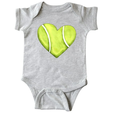 

Inktastic Tennis Ball in Heart Gift Baby Boy or Baby Girl Bodysuit