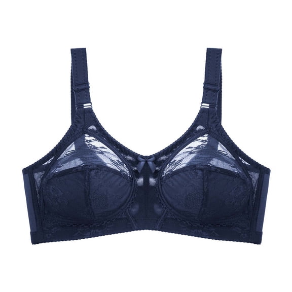Aofany Women's Plus Size Full Coverage Bras Lace Wirefree Push Up Bra Everyday Bras, 44C/D-50C/D
