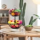 thumbnail image 5 of Soporte para de de 2 niveles, soporte para verduras, estante para encimera de cocina, contenedor organizador de , aperitivos Soledad Cesta de almacenamiento de frutas, 5 of 10