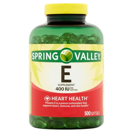 Spring Valley Vitamin E Softgels, 400 IU, 500 Count