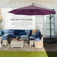 thumbnail image 3 of Best Choice Products 10ft Offset Hanging Outdoor Market Patio Umbrella w/ Easy Tilt Adjustment - Amethyst Purple, 3 of 7