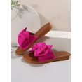 thumbnail image 4 of Preppy Slide Sandals For Women, Bow Decor Single Band Flat Sandals, 4 of 4