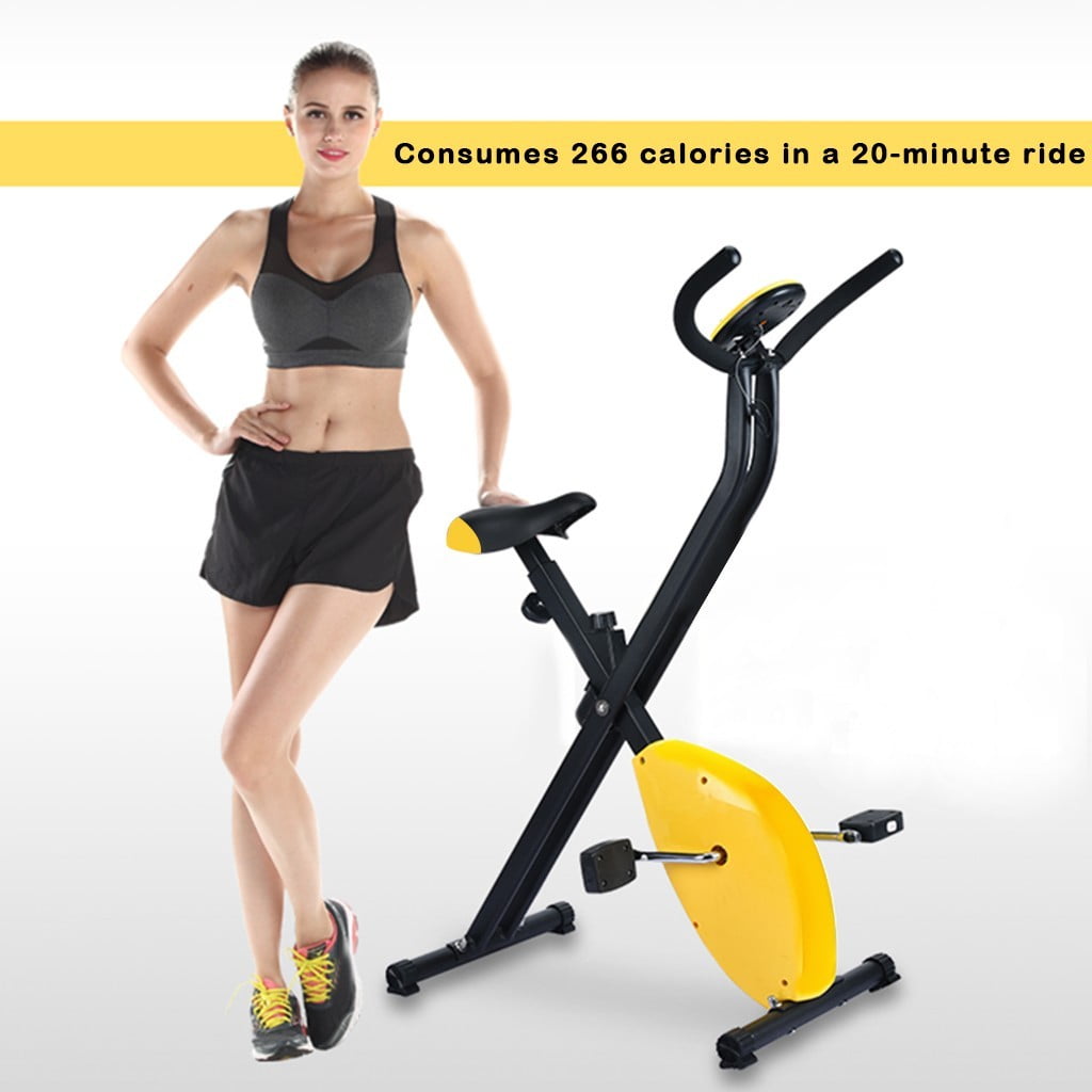 Details about   Folding Exercise Bike Home Cycling Magnetic Trainer Fitness Stationary Machine 