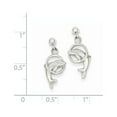 thumbnail image 2 of 14K White Gold Earring Button Women'S 22 mm 9 Dolphin Dangle Earrings, 2 of 2