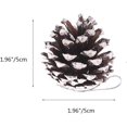 thumbnail image 2 of GHSDFBB Pine Cones 48 Pcs Natural Pine Cones 1.97" Christmas Rustic Pine Cones Mini Pinecones Snow Hanging Pine Cones with String for Xmas Thanksgiving Fall Party Craft Decorations (48), 2 of 7