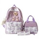 thumbnail image 1 of 3pcs Kawaii Bear Graffiti Print Backpack, Cute Preppy Schoolbag With Lunch Box Bag And Pencil Case, Student Back To School Supplies, 1 of 4