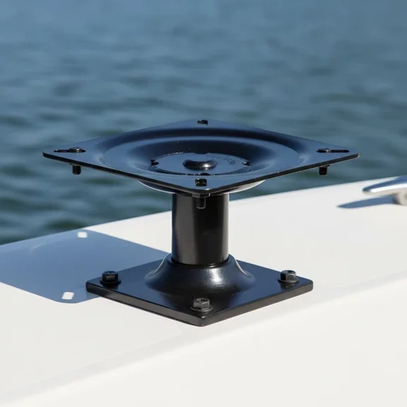 Boat Seat Pin Mount, Pedestal Pin Seat with Spring, Swivel Base for Jon and Bass Boats, Shock Post Stand, Compatible with Pole Seating