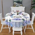 thumbnail image 2 of Pink Butterfly Flower Pattern Round Tablecloth 60"x60",Wrinkle Wipeable Table Cloth for Kitchen Dining Room Picnic Patio Party, 2 of 6