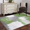 thumbnail image 3 of 3'x5' Area Rugs, Sage Green Gray Indoor Outdoor Area Rug for Living Room Bedroom, Modern Oil Painted Geometric Abstract Washable Bathroom Rugs Kitchen Floor Carpet Mats Home Decor Aesthetic, 3 of 8