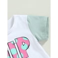 thumbnail image 5 of Newborn Baby Girl Easter Romper Color Block Short Sleeve Onesie Tops Bodysuit Summer Clothes, 5 of 8