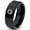 Black Bevel Polish Tungsten, variant on Tungsten Outer Space Ship Exploration Band Ring 8mm Men Women Comfort Fit Black Dome Polished