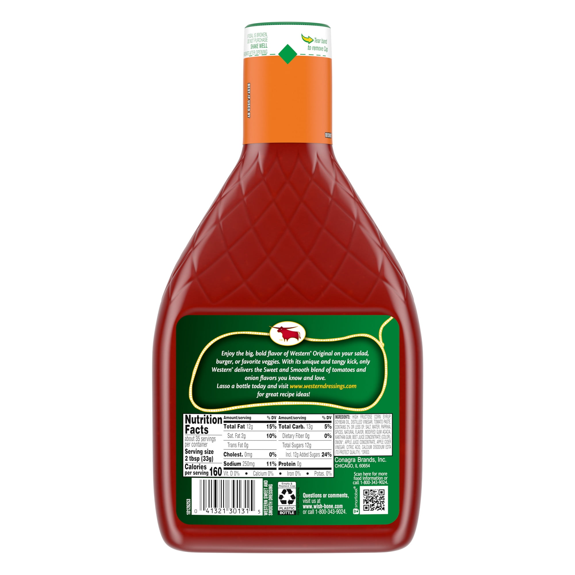 (6 pack) Western Original Sweet and Smooth French Salad Dressing, 36 fl oz