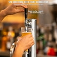 thumbnail image 4 of VEVOR Kegerator Tower Kit, Single Tap Beer Conversion Kit, Stainless Steel Keg Beer Tower Dispenser with Dual Gauge CGA320 Regulator & D-System Keg Coupler, Self-Closing Spring for Party Bar Home, 4 of 9