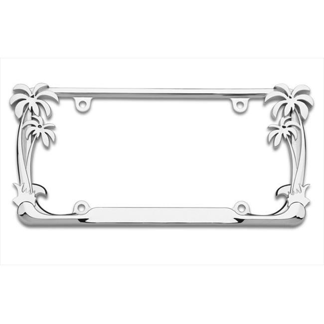 Palm Tree License Plate Frame, Chrome