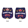 thumbnail image 5 of Picia Happy Mardi Gras Pattern Women's 2 in 1 Athletic Running Shorts High Waisted Workout Casual Gym Sweat Shorts with Comfy Liner Zipper Pockets-Small, 5 of 9