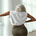 thumbnail image 1 of Camiseta sin mangas corta con cuello redondo,Camiseta sin mangas con cuello redondo Camiseta sin mangas de color puro para mujer Camisa corta sin mangas Características mejoradas, 1 of 4