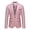 Pink, variant on Men Suit Coat Formal Business Style Slim Fit Single Button Solid Color Cardigan Lapel Pockets Long Sleeve Satin Commute Office Groom Wedding Prom Banquet Suit Jacket