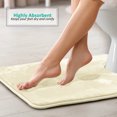 thumbnail image 4 of 1 Contour Clara Clark Bath Mat Bathroom Rug - Absorbent Memory Foam Bath Rugs - Non-Slip, Thick, Cozy Velvet Feel Microfiber Bathrug, Plush Shower, Toilet- Floor Bathmats Carpet - White - 24"x19", 4 of 6