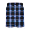 thumbnail image 5 of Stamzod Mens Pajama Shorts Fashion Plaid Print Elastic Waist Sleep Shorts Men Casual Loose Summer Pajamas for Men Blue-1 XXXL, 5 of 5