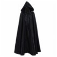 thumbnail image 2 of Túnica de vampiro de brujería para adulto, capa larga con capucha, disfraz de cosplay para fiesta de Halloween, color negro, capas medievales, ¡muy popular en 2024!, 2 of 6