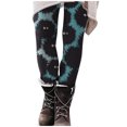 thumbnail image 2 of ICHUANYI Clearance Womens Fashion Casual Hollween Printed Tight Leggings High Waist Pants(Blue, XL) ICHUANYI WER2023081205667, 2 of 5