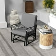 thumbnail image 1 of Costway Patio Rocking Chair with Cushion Heavy-Duty Metal Frame Smooth Glider Outdoor Gray, 1 of 9