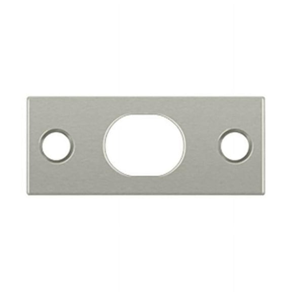 Deltana Brass Strike Plate for 12 in. Flush Bolt - Brushed Nickel