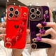 thumbnail image 2 of Funda de teléfono con pulsera de corazón de amor suave de lujo para iPhone 11, 12, 13, 14 Pro Max, XS, X, XR, 7, 8 Plus, SE 2020, 2022, cubierta trasera de parachoques de pelusa Fivean unisex, 2 of 2