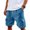 370#Blue, variant on Men’s Casual Corduroy Shorts Elastic Waist Drawstring Cargo Shorts with Multi-Pockets Lightweight Summer Beach Short Blue XL