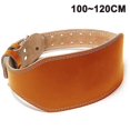 thumbnail image 1 of （brown-L）leather weight lifting belt,adjustable with buckle,back support, 1 of 5