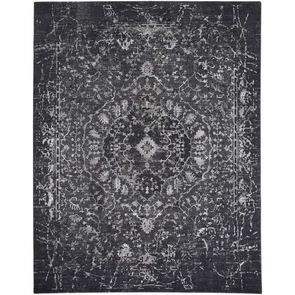 BoutiqueRugs Corina Traditional Area Rug - Black, Gray, Medium Gray - 10' x 13'11"