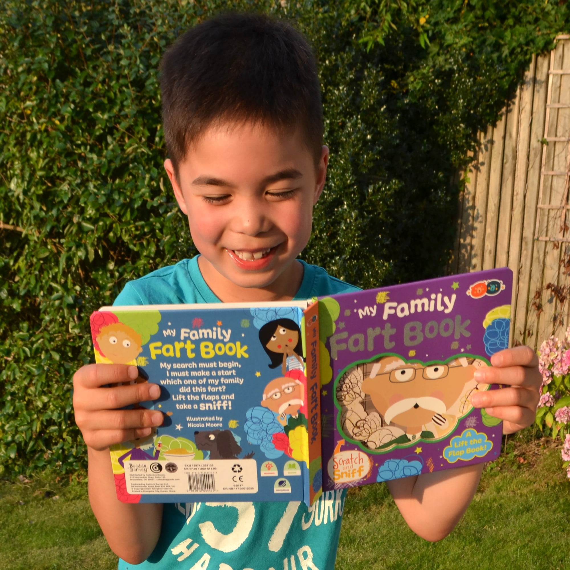Buddy & Barney: Scratch & Sniff Book: My Family Fart Book - Rhyming Board Book, Lift The Flap, 6 Real Smells, Funny Reading, Toddlers & Kids Ages 2+