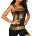 thumbnail image 2 of Balery Sunflower Cowboy Hat Cow Camiseta sin mangas estampada ligera para mujer, tops de entrenamiento sin mangas, camisetas de yoga transpirables de secado rápido.-Large, 2 of 7