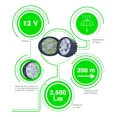 thumbnail image 3 of 10 Par Faros 6 Leds Ovalado Auxiliares Base Moto Fija Estrob, 3 of 6