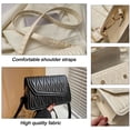 thumbnail image 3 of New artificial leather shoulder bag solid color dating niche fashion messenger bag - black, 3 of 5