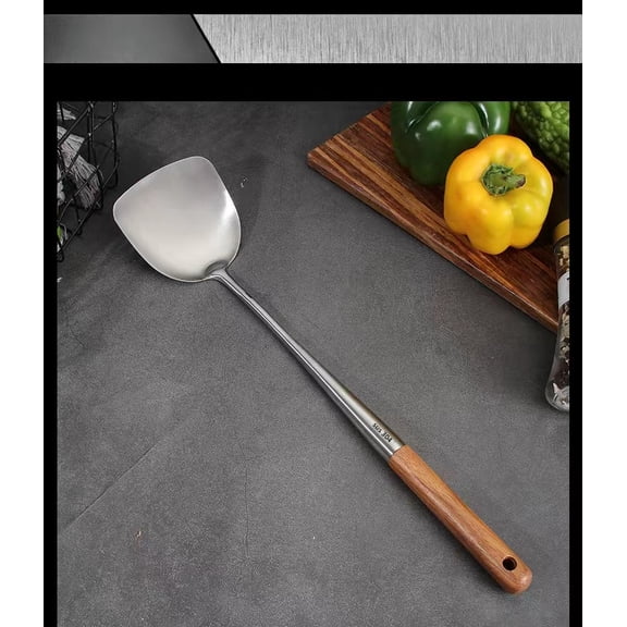 Vruelia Wok Spatula, 17Inches Spatula for Wok, Stainless Steel Wok Spatula