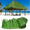 Green, variant on Ymokee 1.63 x 16.4 FT Artificial Palm Thatch Roll, Multi Use Straw Roof Decoration Palm Thatch Runner Roll Fake Carpet for Hut Bar Garden