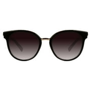 Piranha Eyewear Future Black and Gold Cat Eye Sunglasses with Smoke Gradient Lens