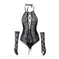 thumbnail image 4 of Gibobby Lenceria mujer sexy Lencería para Mujer, Lencería Sexy para Mujer, Conjunto de Lencería a Juego Transparente(Negro, G), 4 of 5