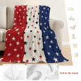 thumbnail image 5 of Red Blue Stars 4th of July Blanket Soft Cozy Warm Throw Blanket for Couch, Plush Fuzzy Flannel Fleece Blankets for Sofa, Independence Day Rustic Bed Blankets Lightweight Gifts for Women, 32"x48", 5 of 9