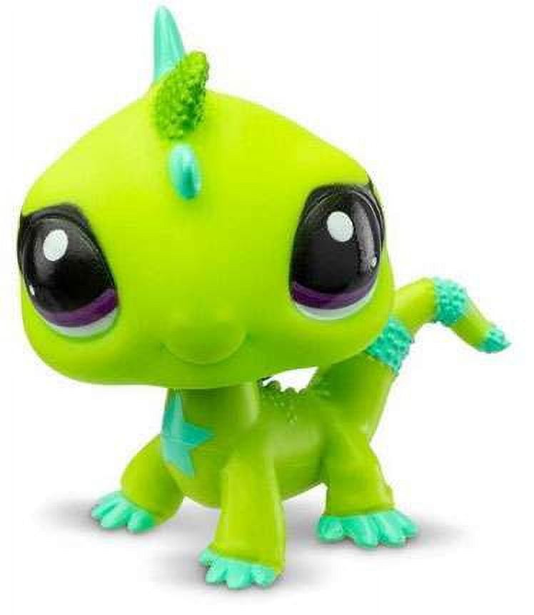 Figurine Littlest Pet Shop (LPS) Oiseau Pigeon Jaune Et Bleu - Occasion état TBE