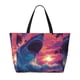 thumbnail image 2 of Fotbe Hawaiian Island Beach Shark Bolsa de Viaje para Playa - Resistente al Agua, Bolsa Tote de Gran Capacidad y Ligera con 7 Bolsillos para Mujeres y Hombres, 2 of 7