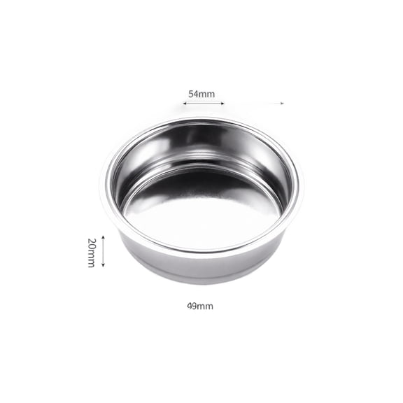 Stainless Steel Coffee Portafilter Basket Filter Replacement Creative Metal Powder Bowl for Espresso Machines Home Brewing Accessories and Family Kitchen Use Tool