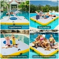 thumbnail image 3 of Floating Dock - 10ft × 8ft Inflatable Dock Floating Platform For Lakes 6 Inch Thick, Inflatable Island Water Floating Mats For Boating, River, Pool, Ocean - Inflatable Raft With Electric Air Pump, 3 of 8